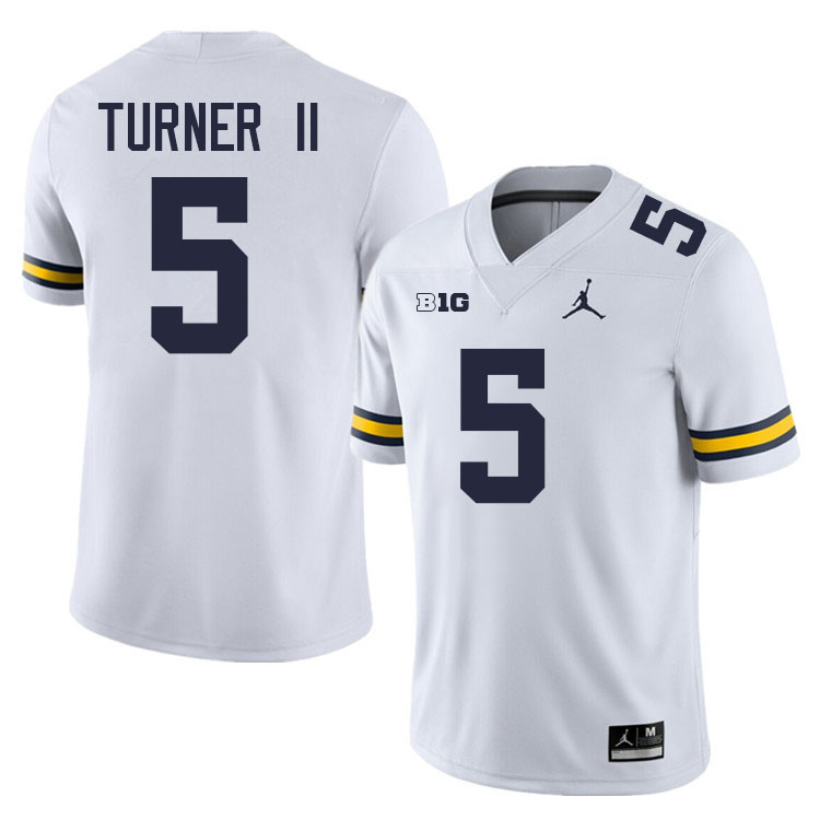 DJ Turner II Michigan Jersey,Michigan Wolverines #5 DJ Turner II Jersey Youth-White